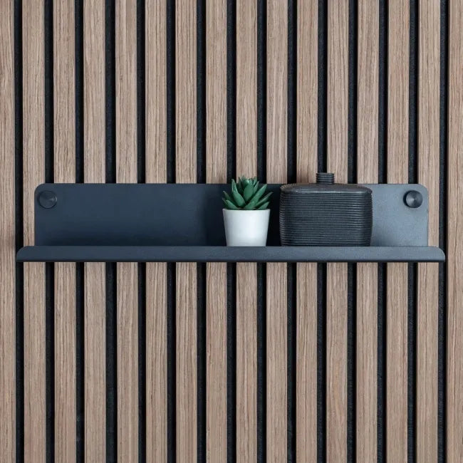 Black Shelf 519mm inc Black Screws - 519 mm