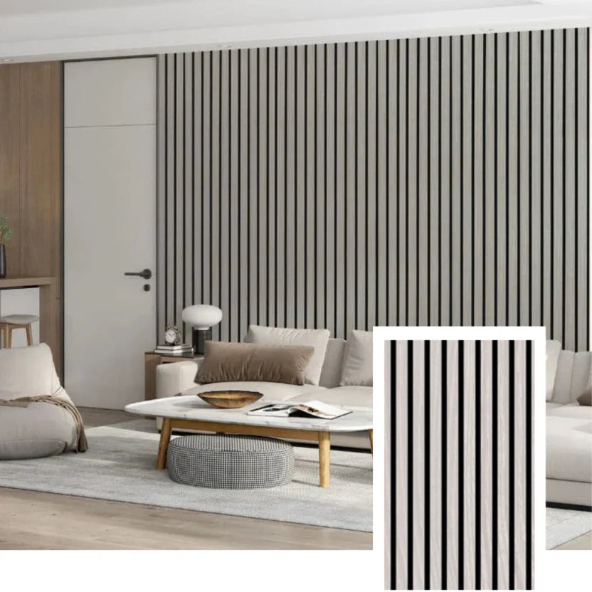 Linden Cottages™ Acoustic Slat Wall Panel – Smoked Oak (2.7 m × 1.10 m)