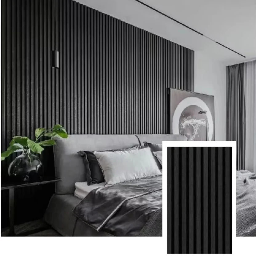 Linden Cottages™ Acoustic Slat Wall Panel – Smoked Oak (2.7 m × 1.10 m)